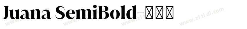 Juana SemiBold字体转换